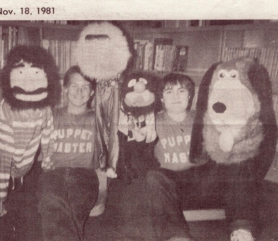 John and Ed Lucas with Puppets